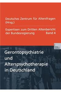 Gerontopsychiatrie und Alterspsychotherapie in Deutschland