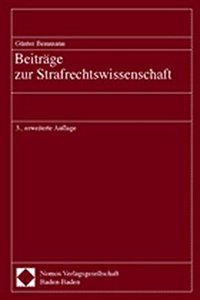 Beitrage Zur Strafrechtswissenschaft