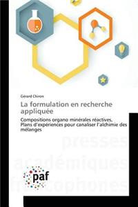 La Formulation En Recherche Appliquée