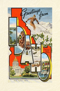 Vintage Lined Notebook Greetings from Idaho