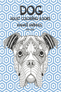 Adult Coloring Books Kawaii Animals - Easy Level - Dog