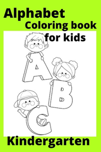 Alphabet Coloring book for kids Kindergarten