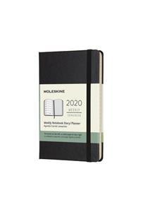 2020 12 MONTH POCKET WEEKLY DIARY BLACK