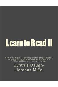 Learn to Read II