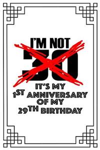 I'm not 30. It's my 1st anniversary of my 29th birthday.