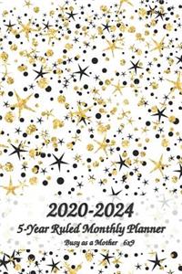 2020-2024 Busy as a Mother 5-Year Ruled Monthly Planner 6x9