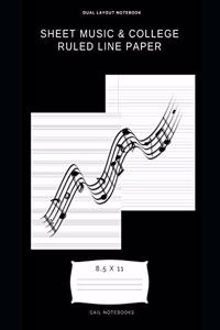 Sheet Music & college ruled line paper