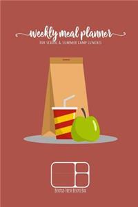 Weekly meal planner for school and summer camp lunches BENTGO FRESH BENTO BOX: DOWNLOADABLE BONUS Lunch Notes PDF + Grocery list interactive PDF - This lunch journal is the perfect tool to remember favorite lunchbox combination