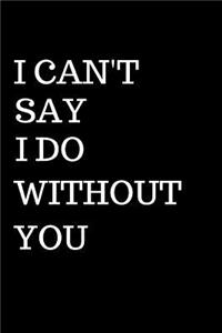 I Can't Say I Do Without You
