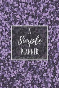 A Simple Planner Undated Weekly and Monthly Organizer