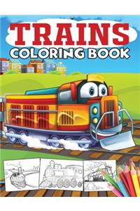 Trains Coloring Book