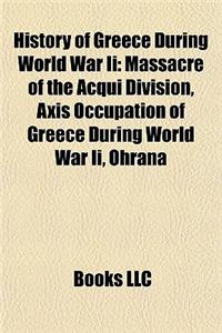 History of Greece During World War II: Massacre of the Acqui Division
