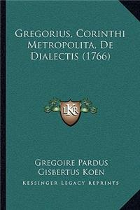 Gregorius, Corinthi Metropolita, de Dialectis (1766)