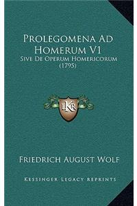 Prolegomena Ad Homerum V1