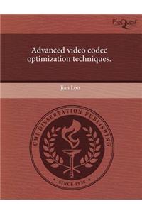 Advanced Video Codec Optimization Techniques