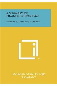 Summary of Financing, 1935-1960