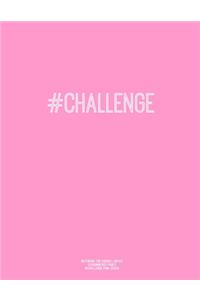Notebook for Cornell Notes, 120 Numbered Pages, #CHALLENGE, Pink Cover