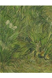 Garden with Butterflies, Vincent Van Gogh. Graph Paper Journal