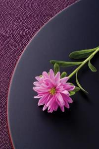 Eastern Pink Flower Grid Notebook