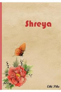 Shreya - Butterfly Notebook / Journal / Extended Lined Pages / Soft Matte Cover