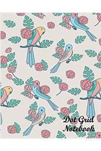 Dot Grid Notebook Bird Pattern
