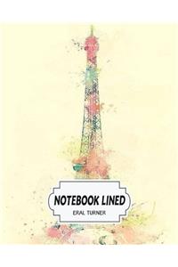 Color Eiffel Notebook: Lined Notebook / Journal / Diary