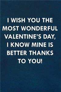 I wish you the most wonderful Valentine's Day, I know mine is better thanks to you!