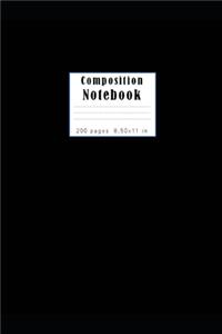 Unlined Composition Notebook 200 pages 8,50 x 11 inches