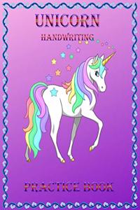 Unicorn Handwriting Practice Book
