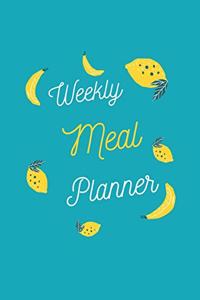 Weekly Meal Planner Fruit Pattern: 52 Weeks of Menu Planning Pages / Journal Gift, 100 Pages, 6x9, Soft Cover, Matte Finish