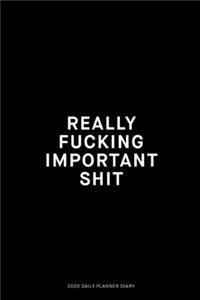 Really fucking important shit