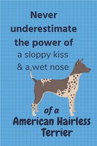 Never underestimate the power of a sloppy kiss & a wet nose of a American Hairless Terrier