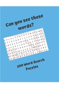 Can you see these words? 200 Word Search Puzzles