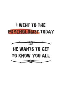 I went to the psychologist today. He wants to get to know you all