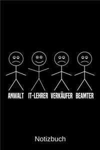 Anwalt IT-Lehrer Verkäufer Beamter