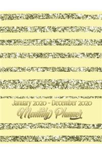 January 2020 - December 2020 Monthly Planner