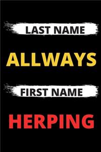 Last name allways first name herping