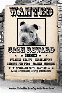 American Staffordshire Terrier Dog Wanted Poster Journal