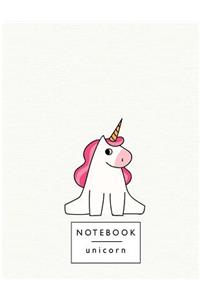 Notebook unicorn: Unicorn on cream cover and Lined pages, Extra large (8.5 x 11) inches, 110 pages, White paper