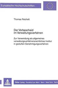 Der Vorbescheid im Verwaltungsverfahren