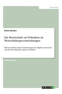 Bereitschaft zur Teilnahme an Weiterbildungsveranstaltungen