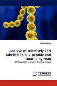Analysis of selectively 15N labelled PpiB, C-peptide and DnaG-C by NMR