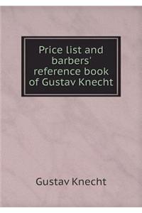 Price list and barbers' reference book of Gustav Knecht