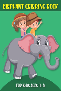 Elephant coloring book for kids ages 4-8