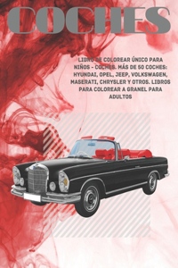 Libro de colorear único para niños - Coches. Más de 50 coches