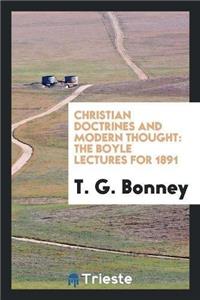 Christian Doctrines and Modern Thought