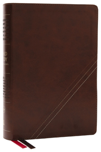 Nkjv, Word Study Reference Bible, Leathersoft, Brown, Red Letter, Thumb Indexed, Comfort Print