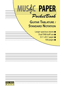 Music Paper Pocketbook - Guitar Tablature / Standard Notation