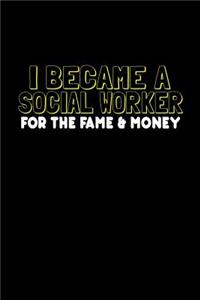 I become a social worker for the fame and money