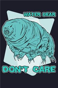 Water Bear Don't Care: College Ruled Line Paper Blank Journal to Write In - Lined Writing Notebook for Middle School and College Students